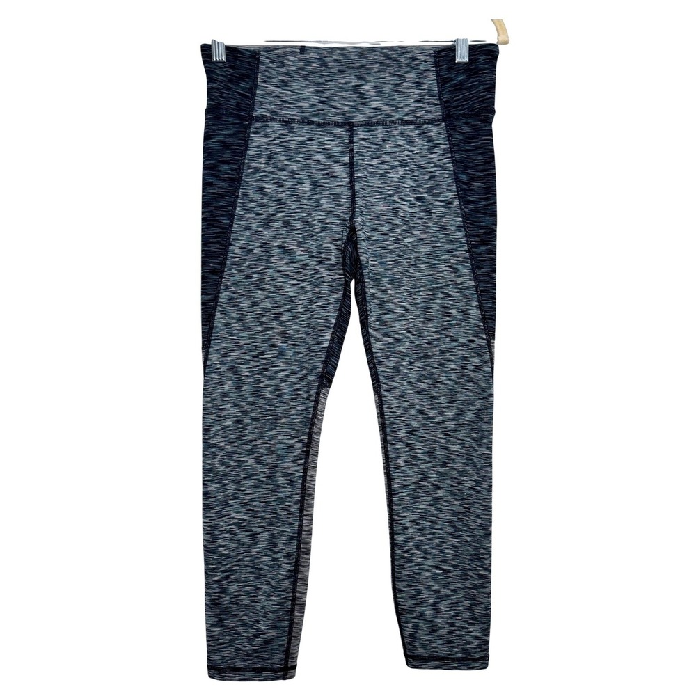 GapFit‎ Blackout Technology Leggings Womens Medium Space Dye Blue Grey Athletic